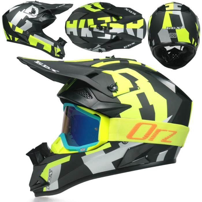 1 Casque De Moto Professionnel Pour Motocross Tout-terrain Accessoires