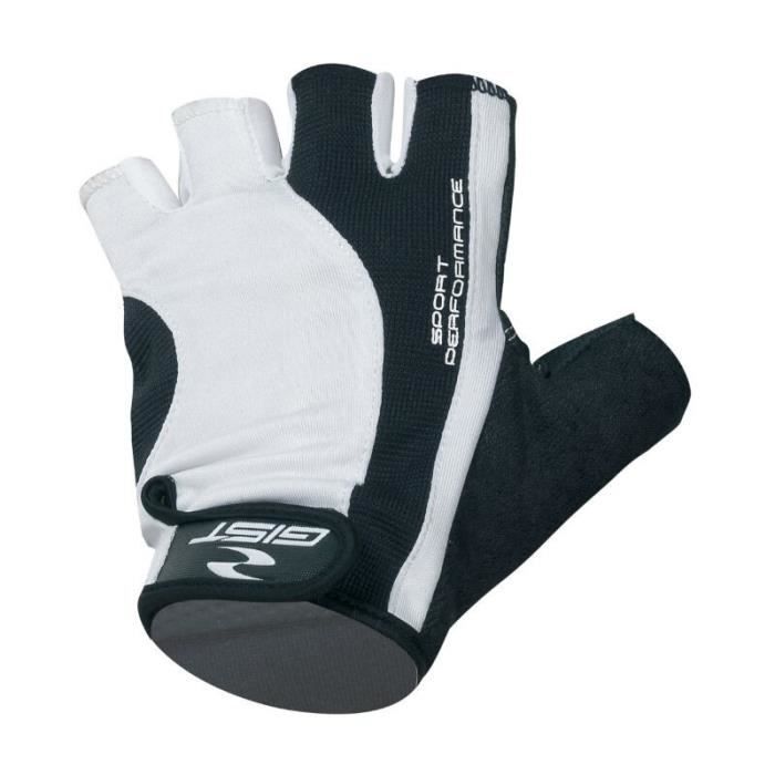 Gants courts d'été avec velcro Gist Pro - noir/blanc - XL