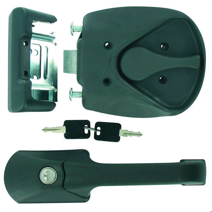 Jiawu Serrure de porte de cabine de camping-car, serrure à compression de porte de cabine ovale en alliage de zinc et nylon 30mm pour camping-cars pour caravanes pour yachts-VSIAISV