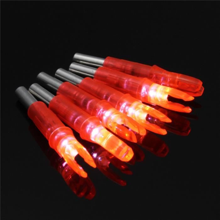 Batterie Remplaçable 36h Autonomie SHARROW Encoche De Flèche Lumineuses Éclairé LED Lighted Encoche Arrow Nock De Flèche Pour ID 6 Lighted Nocks 7.6mm