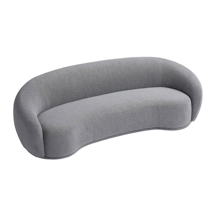 Canapé 3 places en tissu bouclette gris BOVANA