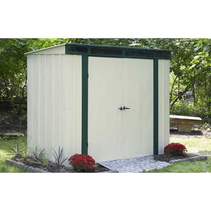 Abri De Jardin Monopente En Acier Galvanise 2 80 M 206 X 135 X 201 Cm Achat Vente Abri Jardin Chalet Abri De Jardin Monopente Cdiscount