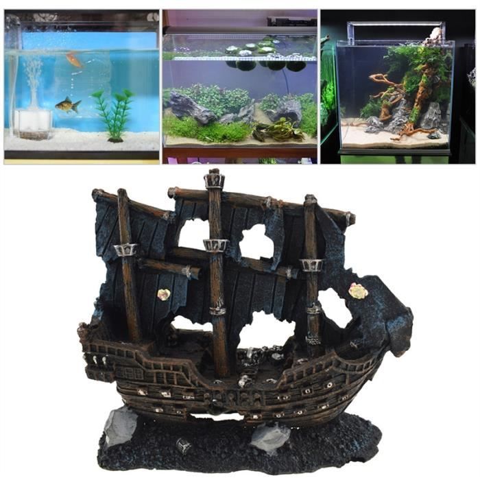 Get Wallpaper Decoration Aquarium Motif De Bateau Pirate Bleu Et Brun Achat For iPhone