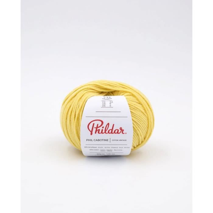 Phildar - Pelote de Laine PHIL CABOTINE de 50g - Laine ?� Tricoter - 55% ACRYLIQUE,45% COTON 