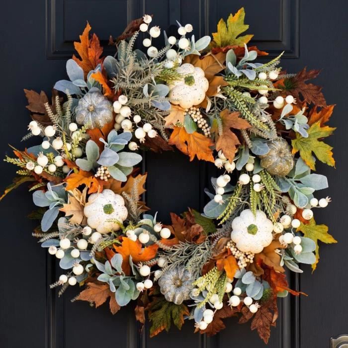 Couronne Funéraire Cimetière 14 Pouces – Fleurs Artificielles En Soie Lys, Résistante Météo, Décoration Tombe Commémorative Élégante