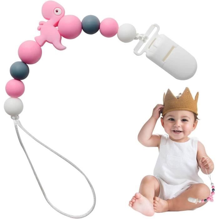 Attache-Tétine En Tissu, Embout En Silicone, Sans Bpa - Black, Noir