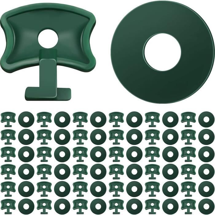 Clips De Serre Pour Film Et Filets - Lot De 60 Pinces Vertes 11mm - Plastique Résistant Aux UV - Pour Fixation Bâche, Moustiquaire, Abri Jardin