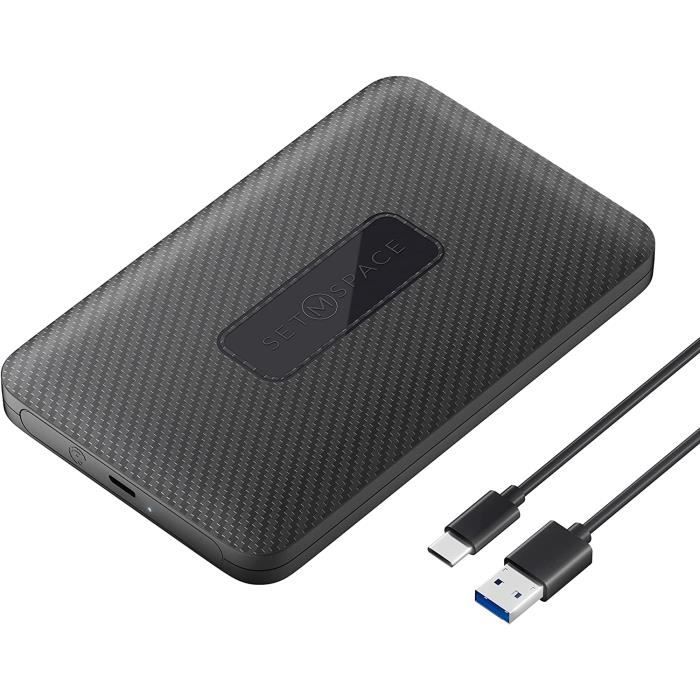 Boîtier Disque Dur 2.5, Boitier Disque Dur USB-C pour SSD et HDD