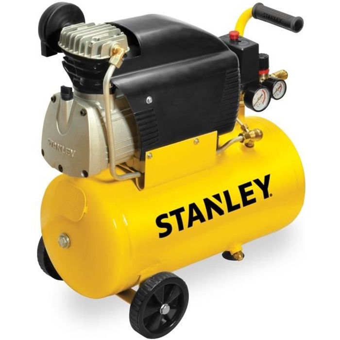 Compresseur - STANLEY - D210/8/24 - 24 L - 2HP - Polyvalent et complet