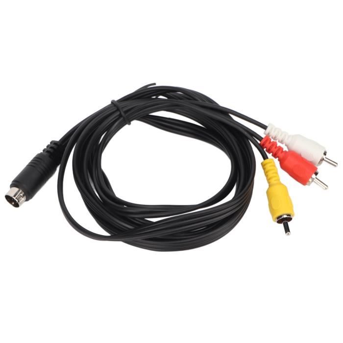 Câble Mini Din 9 Broches Mâle Vers Multi RCA - Vidéo Audio AV (Occasion)