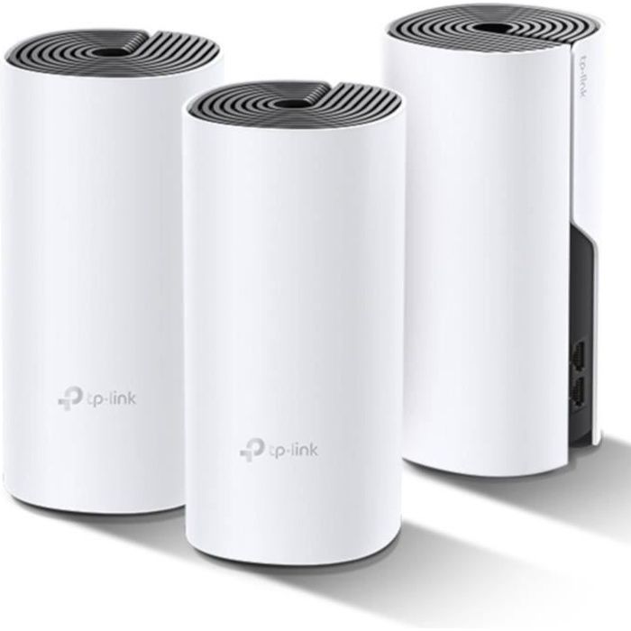 WiFi Mesh + CPL 1000Mbps - TP-Link Deco P9(3-pack) - Système WiFi - Couverture WiFi de 400 - 2 Gigabit Ethernet Ports