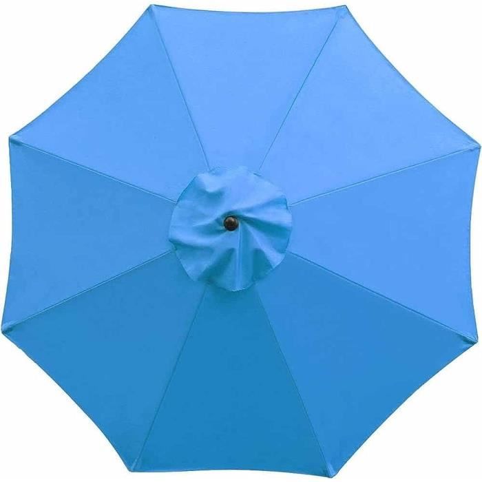 Toile De Remplacement Pour Parasol Déporté Rond 3m (8 Baleines) - Tissu Polyester, Imperméable, Anti-UV