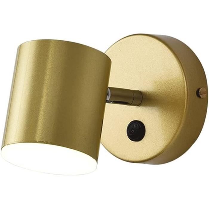 Applique Murale Girafe Dorée Merlin - Lampe De Chevet Design, 36 Cm, Main Droite, Sans Ampoule, Pour Chambre Ou Salon
