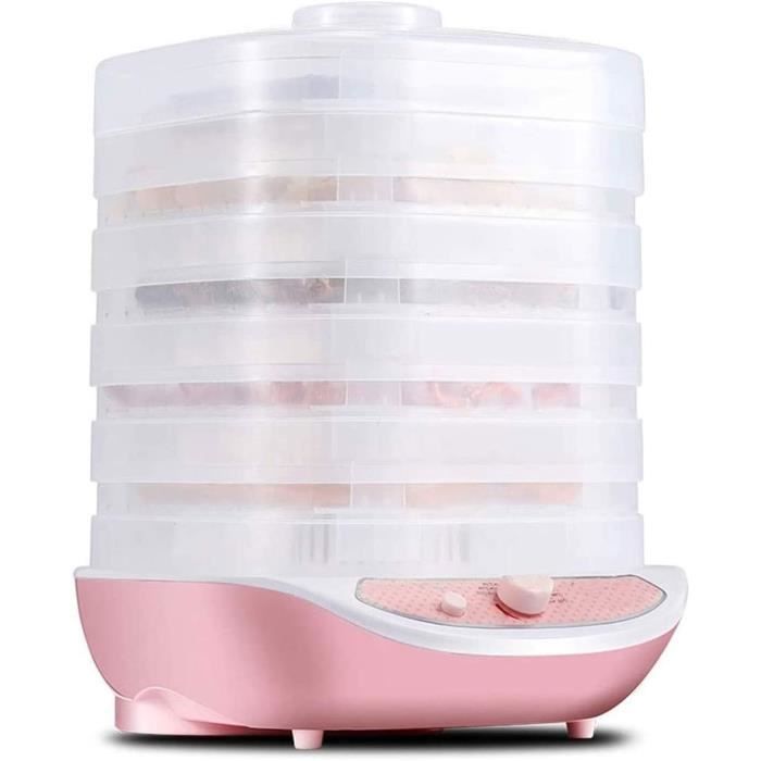 Déshydrateur Alimentaire 5 Plateaux - 280W Température Réglable - Sain Pour Fruits, Viandes, Herbes