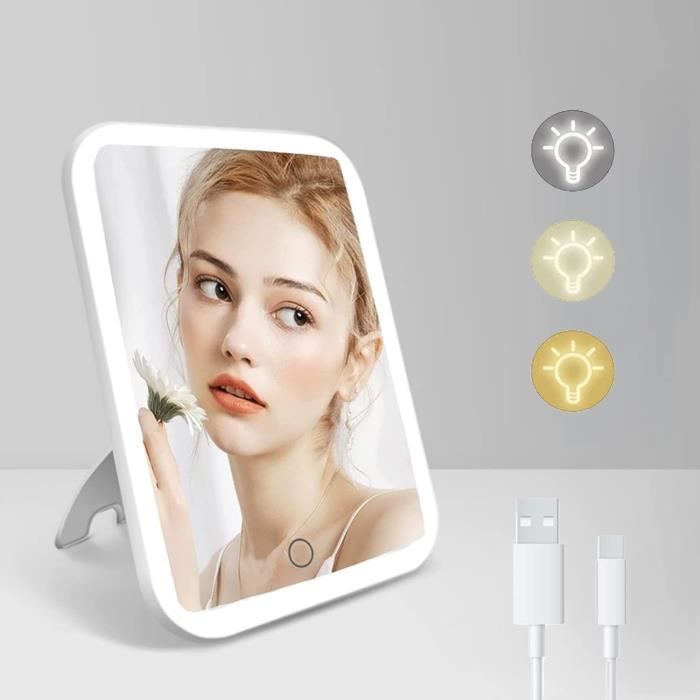 Puluomis LED Miroir De Maquillage 80x60cm 18 Lumières Hollywood Avec Ecran Tactile & Loupe De Grossissant 10x 18 Lumires 69052291 Puluomis LED Miroir De Maquillage 80x60cm 18 Lumières Hollywood Avec Ecran Tactile & Loupe De Grossissant 10x 18 Lumires 69052291