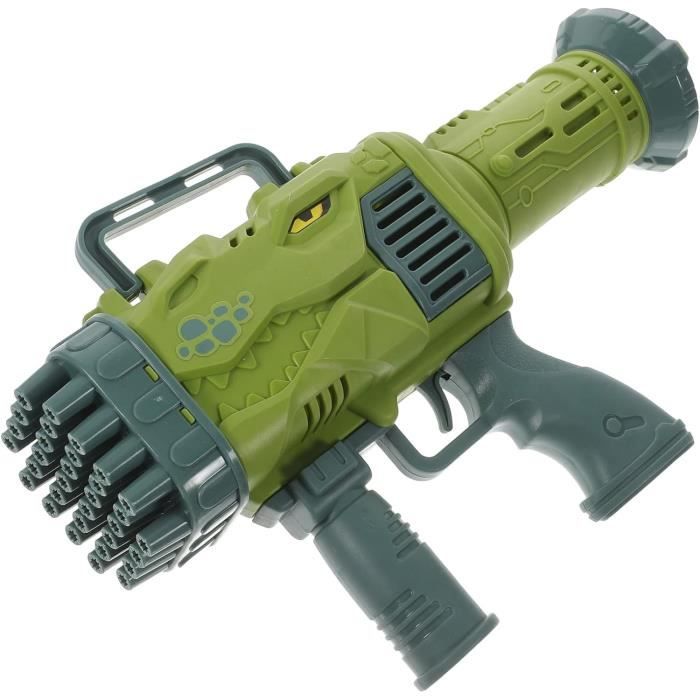 Pistolet à bulles de savon automatique électrique en forme de dinosaure, machine à bulles Bazzoka, pistolet à bulles pour enfants, pour les fêtes, les mariages, les cadeaux d'anniversaire