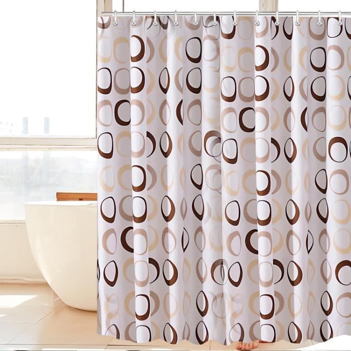 Ulticool Rideau De Douche Chat Mignon - 180x200 Cm - Anti-Moisissure - Imperméable - 12 Anneaux Inclus