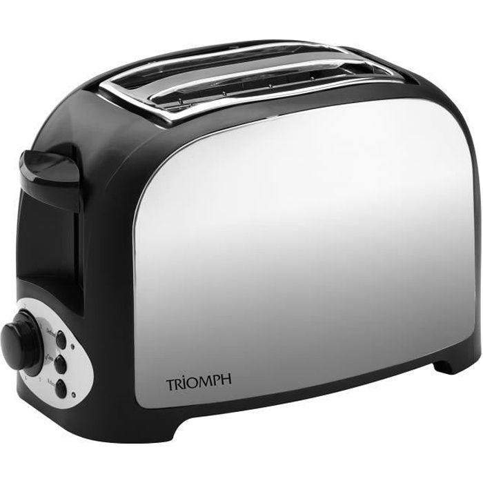 Grille pain finition inox format court 800W 2 fentes Triomph ETF2087