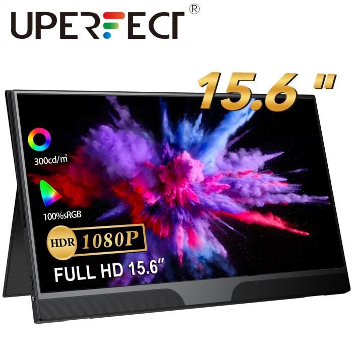 Moniteur Portable Écran USB C 1080P FHD 1200:1 100% sRGB 15.6 FHD UPERFECT – IPS – Noir – 25ms