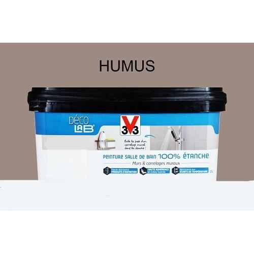 Peinture V33 Deco Lab Salle De Bain 100 Etanche 2l Humus Satin