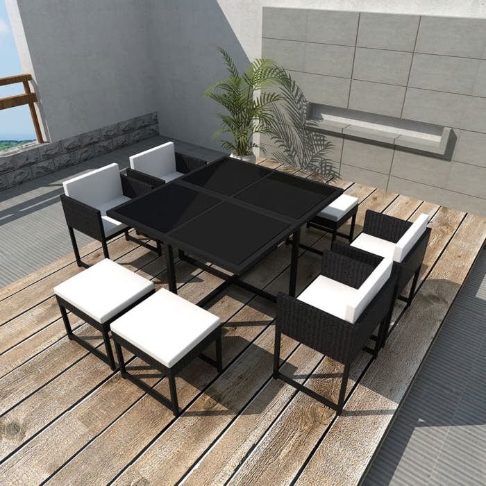 VIDAXL Salon de jardin 9pcs - vue 7