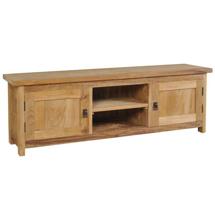vidaXL Meuble TV Teck massif 120 x 30 x 40 cm