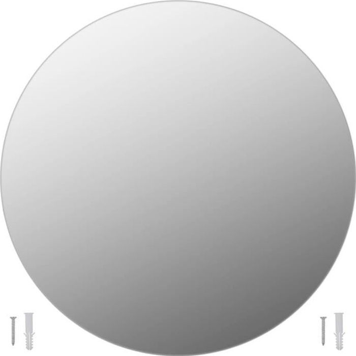 vidaXL Miroir mural 60 cm Rond Verre
