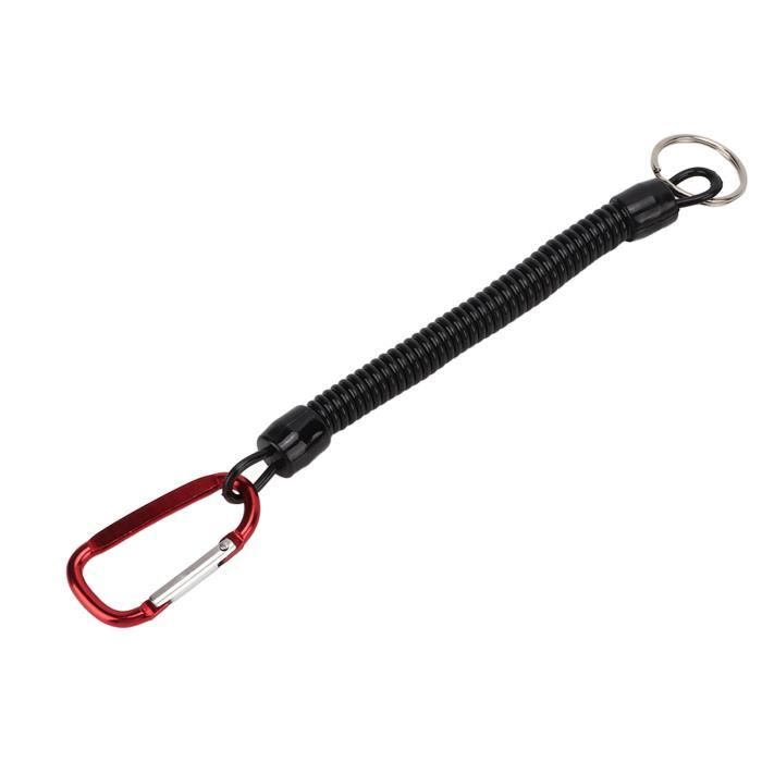 Longe Tactique élastique En Spirale - Porte-clés Anti-perte Pour Pêche, Randonnée, Chasse