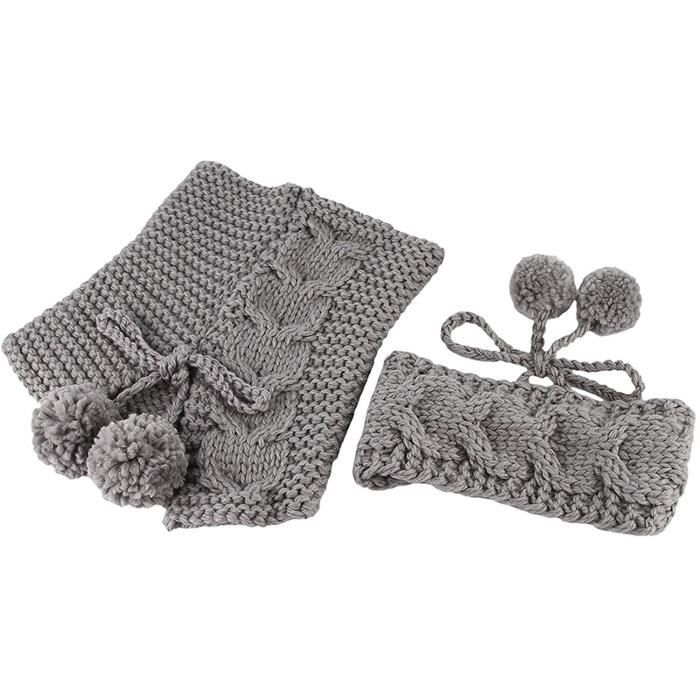 2 Pieces Bandeau Echarpe Bebe Enfant Fille Bonnet En Tricot Cache Col Doux Epais Chaud Pour Automne Hiver Tour De Tete 40 49 M34 Cdiscount Pret A Porter