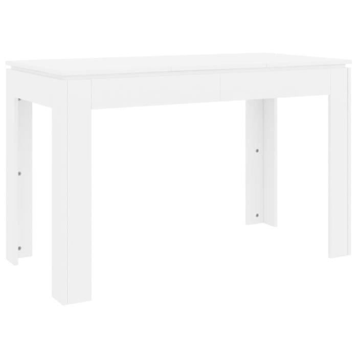 table de salle à manger blanc 120x60x76 cm bois d'ingénierie hao-0f060301800756
