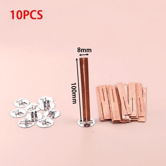 33 Mèches En Bois Sans Fumée + 11 Bases – Lot Complet Écologique Pour Fabrication Artisanale De Bougies DIY