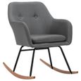 Furniture® Fauteuil à bascule Design Moderne Gris clair - Tissu ☺32686-1