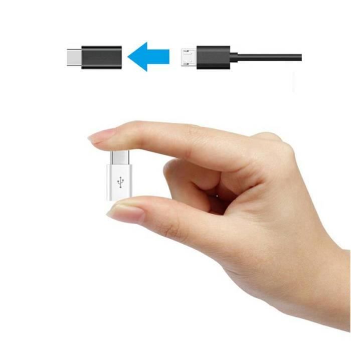 Adaptateur de connecteur de type C femelle vers Micro USB/VopeC femelle vers  Mini USB/Micro
