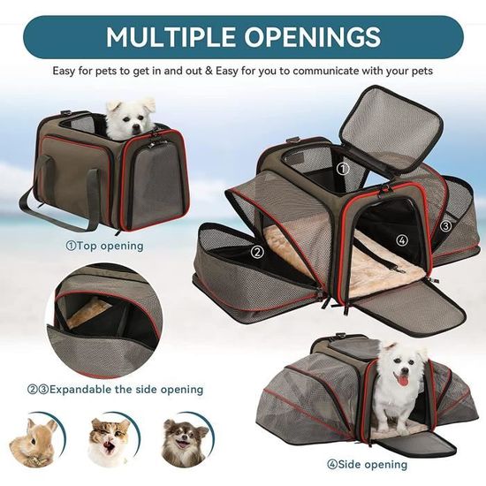 Sac à dos animaux OKMEE Sac Transport Chat Lapin Chiot Solide Pliable A106  - Cdiscount