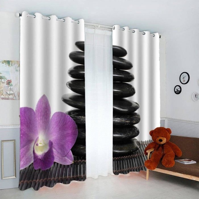VASENA Rideaux Basket-Ball Motif Créatif Abstrait Rideau Occultant Chambre Fille Garcon Rideaux Chambre Ado Isolation Thermique et Réduction du Bruit Rideau (200x200 cm