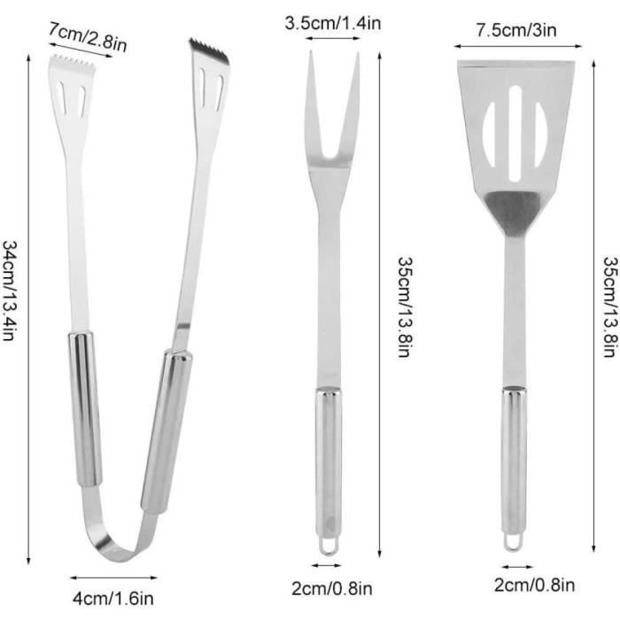 Spatule Barbecue 7 En 1 En Acier Inoxydable - Décapsuleur, Couteau, Lève-grille... Cadeau Homme Original