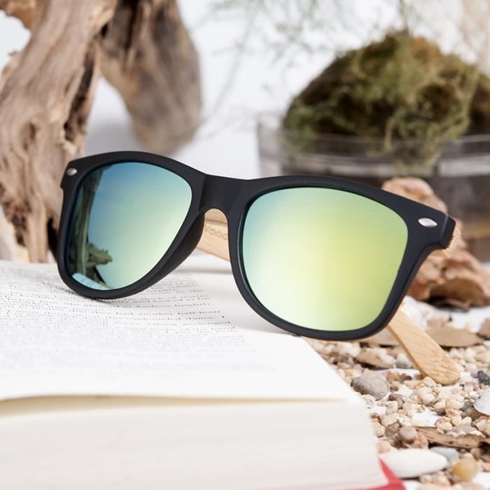 BOBO BIRD Lunettes de soleil polaris es Cadre en bois pour homme