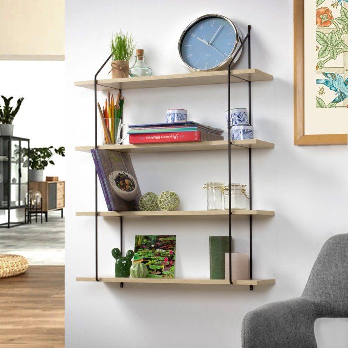 Nature Supplies | Lot De 3 Étagères Murales En Bois | Bibliothèque Et Rangement Livre Enfant | Étagère Murale Blanche | Tablette Murale | Étagère Montessori | Chambre Enfant