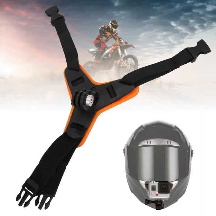 HURRISE Support de caméra pour casque Casque de moto caméra de montage de  ceinture de caméra d'action casque de mentonnière