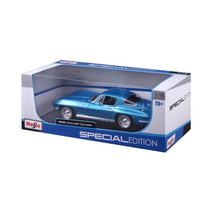 Voiture Chevrolet Corvette Stingray 1965 en metal a l echelle 1 18eme de la marque Maisto