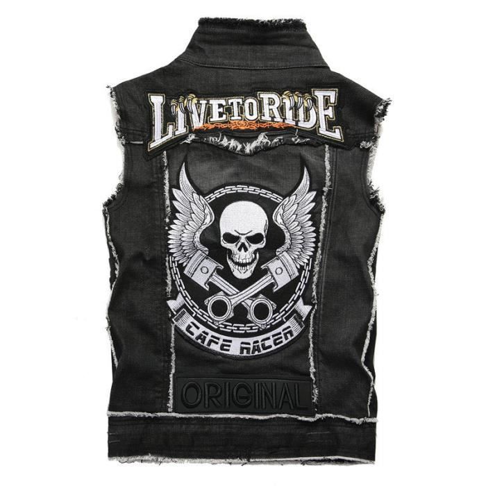 Veste en jean homme sans manche on sale