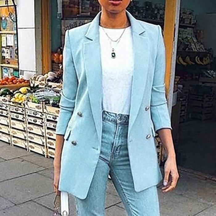 Veste bleu 2025 clair femme