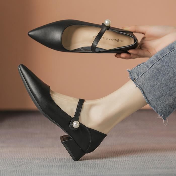 Escarpins Noir Cuir Sexy Chaussure Bout Pointu Femme Petit talon Mariage Taille 34 40 G45 Achat Vente Escarpins Noir Cuir Sexy Chaussure Bout Pointu Femme Petit talon Mariage Taille 34 40 G45 pas cher...
