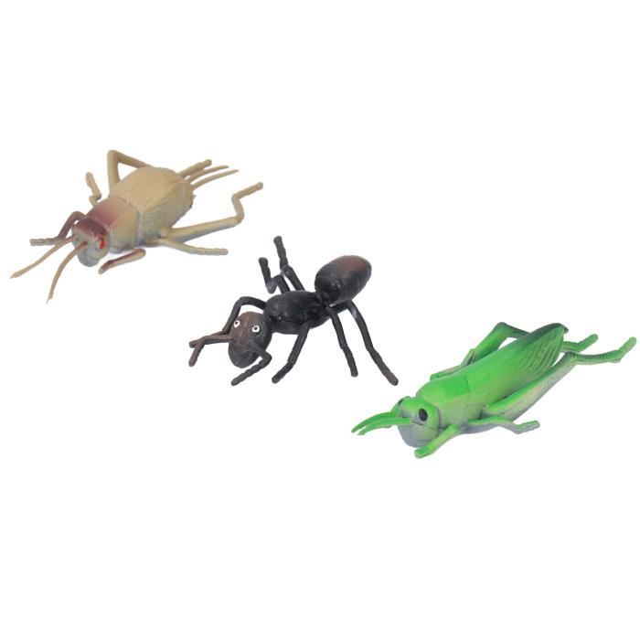 Lot de 14 figurines d'insectes réalistes et colorées, modèle de poupée Lot de 14 figurines d'insectes réalistes et colorées, modèle de poupée