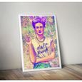 Poster affiche Frida Kahlo Daft Punk Style Wall art - A4 (21x29,7cm)-2