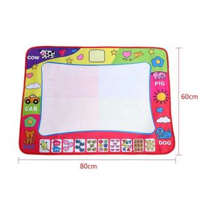 Tapis Aquadoodle Tomy – Dessin à L'eau 4 Couleurs, 75x75 Cm, Sans Tache, Réutilisable, éducatif, Dès 18 Mois, Cadeau Noël