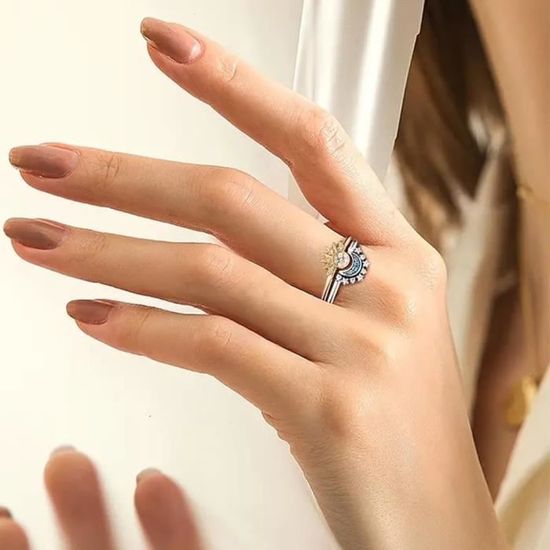 Bague Amitie Bague Soleil Et Lune Bagues Pour Femme Bagues Soleil