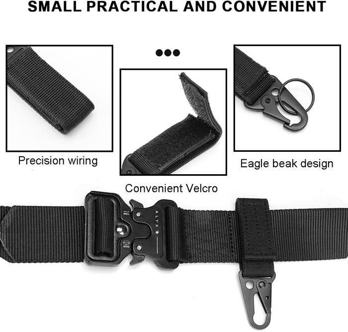 Crochet de Clé En Nylon Sangle Ceinture Suspendue Clip Mousqueton