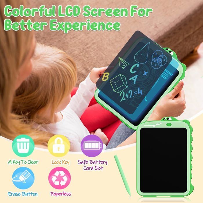 Jouets pour Filles et Garçons de 3 4 5 6 Ans Tablette d'Écriture LCD 8,5 Pouces Tableau de Gribouillage Coloré Tableau à Dessin, Cadeau d' Anniversaire pour Fille de 2-6 Ans, Cadeaux pour