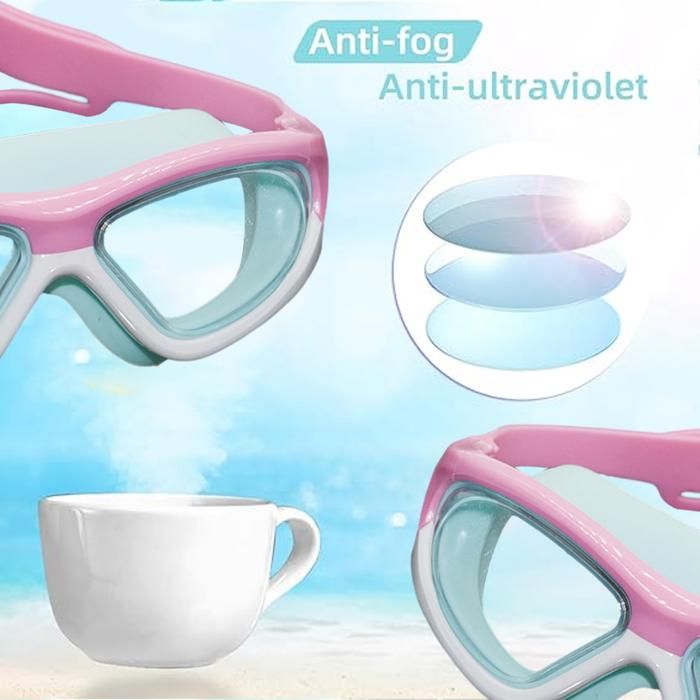 Lunettes De Natation Enfant Anti-buée Et Anti-UV - Avec Pont De Nez Ajustable - Pour Piscine Et Plongée - 4